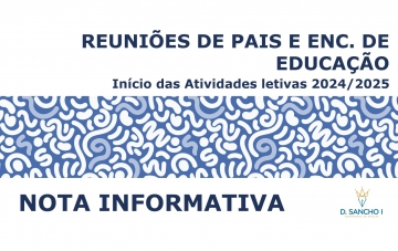 Reuniões com os Encarregados de Educação | setembro 2024